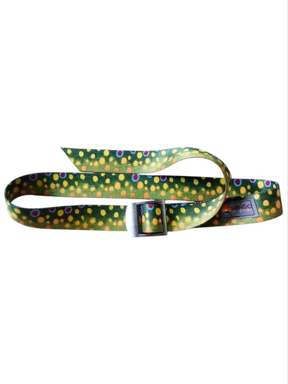Wingo Outdoor Brook Trout Basecamp Belt with Metal Buckle